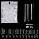 Nail Tips nail mold crystal without paper holder, rapid phototherapy, 60 nail extension tablets, bagged with graduated nail film, wholesale