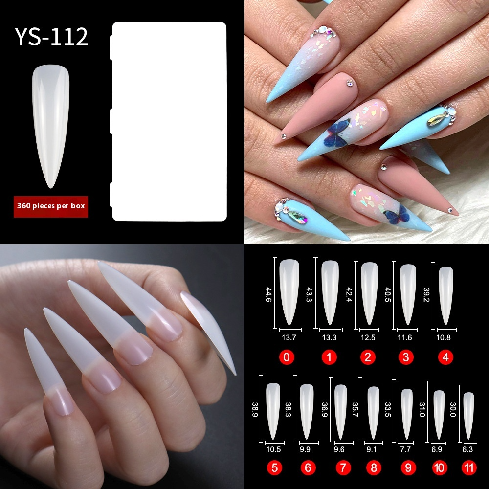 Nail Tips New French press on nails piece, half sticker full sticker fake nail nail patch extended press on nails piece