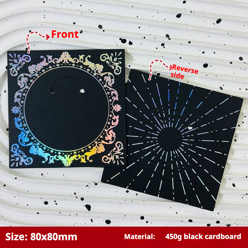 Press-On Nails Instruction Card Multi-style bronzing (MOQ:50 pieces)