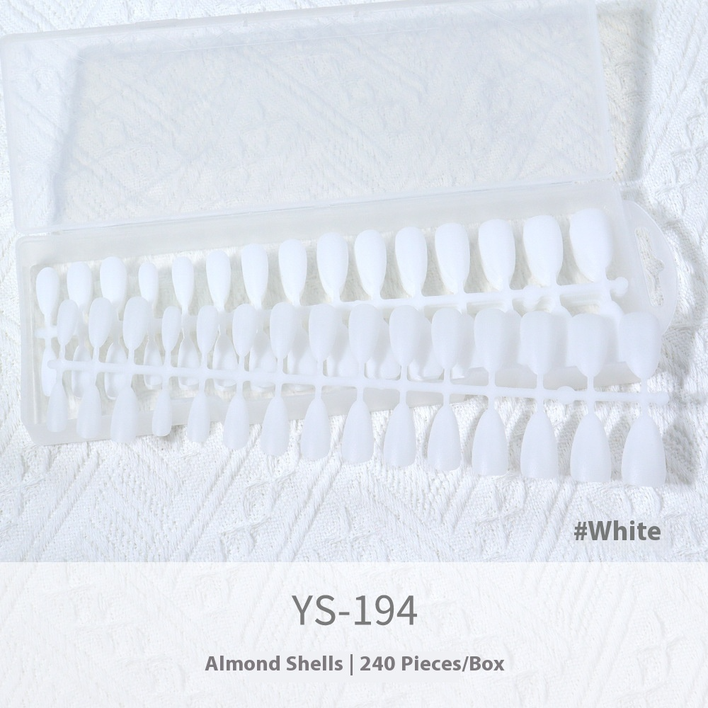 Nail Tips New nude matte, no-carving press on nails pads 240 pieces, boxed solid color seamless fake nail press on nails pads