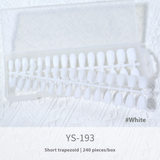 Nail Tips New nude matte, no-carving press on nails pads 240 pieces, boxed solid color seamless fake nail press on nails pads