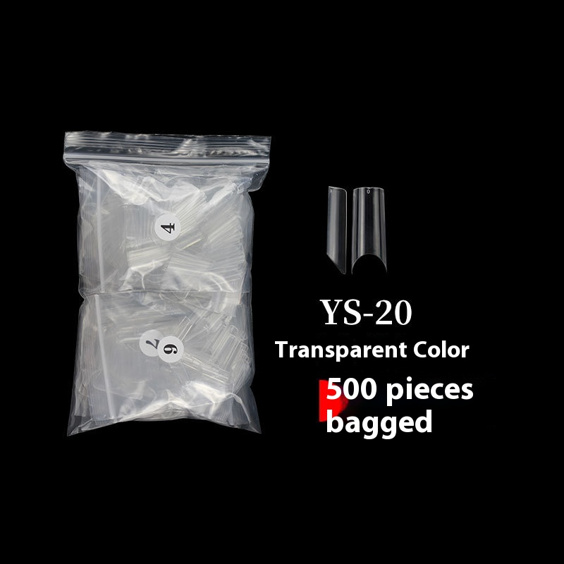 Nail Tips semi-stick water pipe nail piece, French C-arc false nail press on nails patch, extended square head C-type water pipe nail