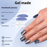 Nail Tips Popular cat eye press on nails, short square nail matte removable fake nails 120 pieces, boxed nail art women