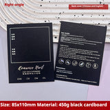 Press-On Nails Instruction Card Black cardboard light luxury y2k wind (MOQ:50 pieces)