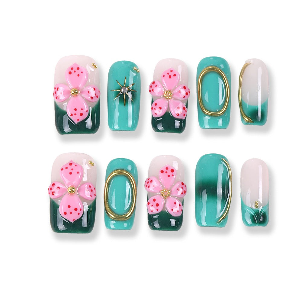 365Nails Mint Garden Jelly Press-On Nails
