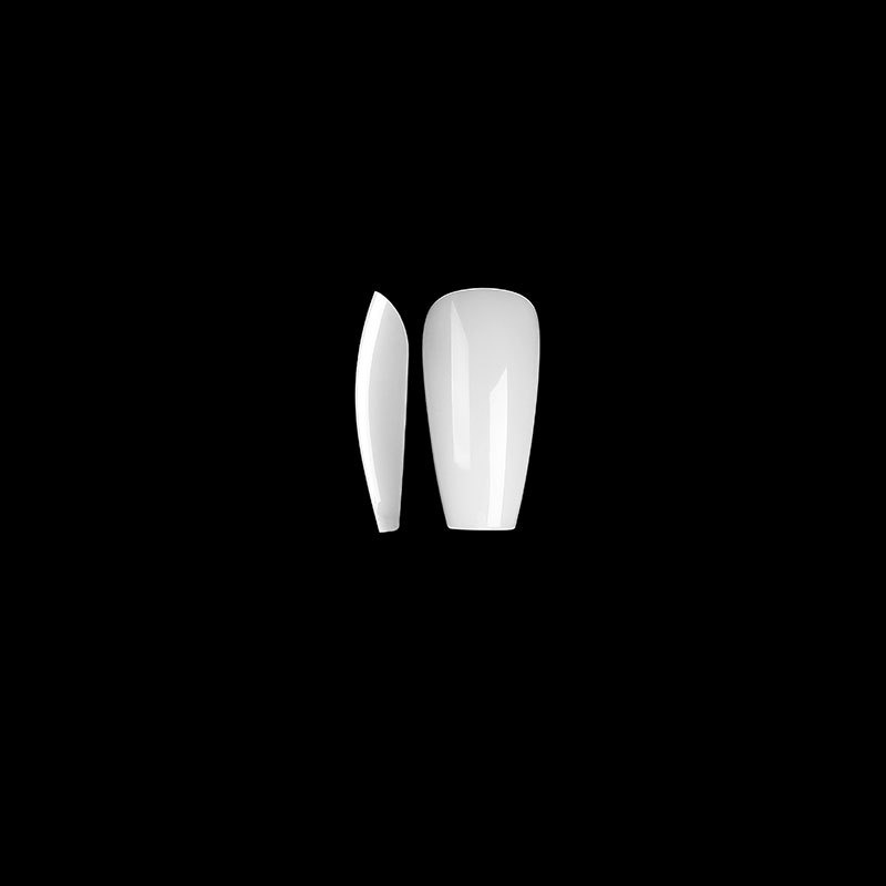 Nail Tips long ballet nail piece, French full sticker ballet fake nail piece, new extended transparent folded seamless ballet nail