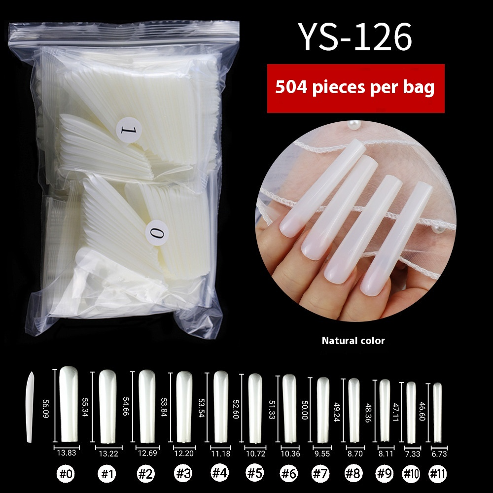 Nail Tips XXXL plus rectangular nail,  fake nails, full stickers, square nail pads,  trapezoidal nail art, square head transparent nail pads