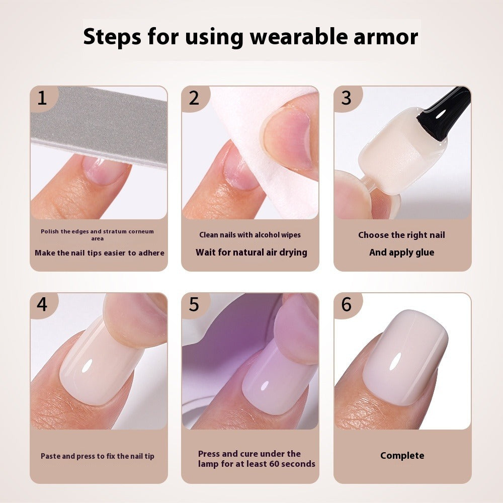 Nail Tips Hot-selling solid color press on nails fake nail short square nail art simple nude work in progress 150 pieces