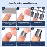 Nail Tips Popular cat eye press on nails, short square nail matte removable fake nails 120 pieces, boxed nail art women