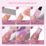 Nail Tips new press on nails French love long square fake nail 120 pieces detachable finished product patch manicure