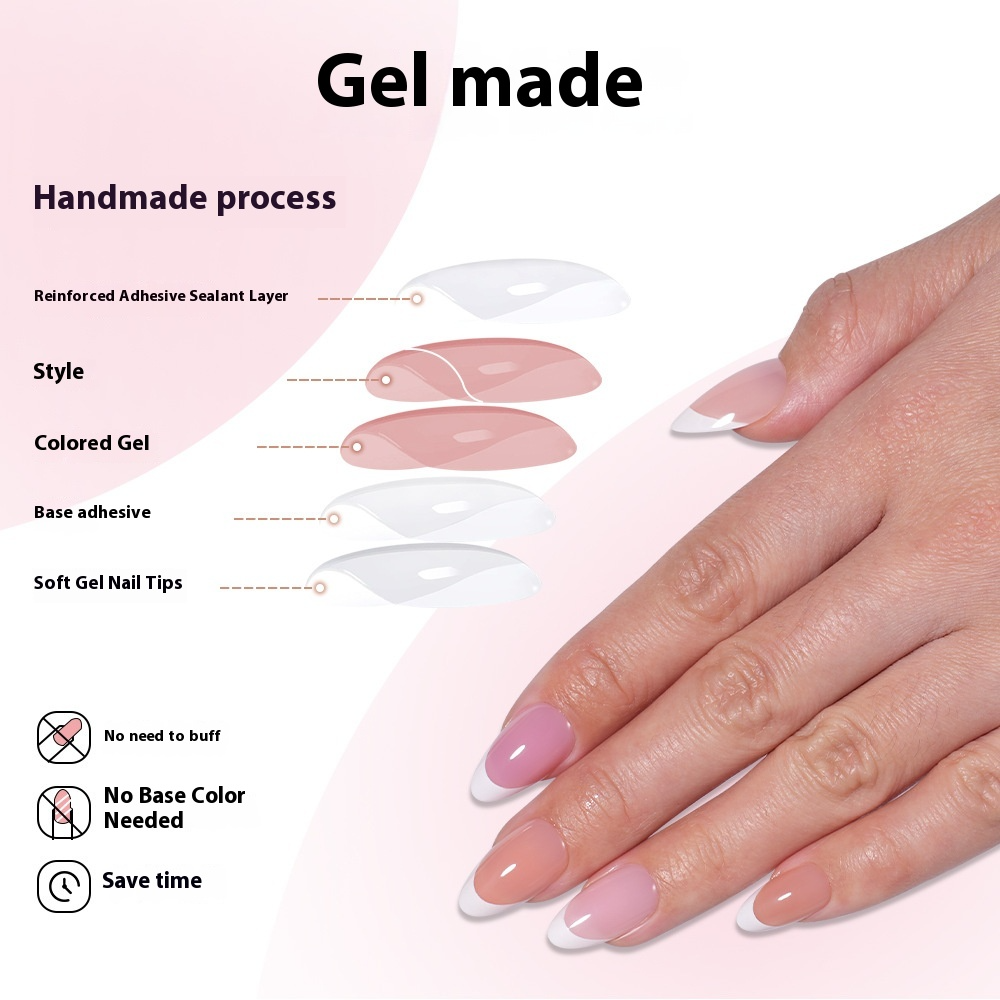 Nail Tips French press on nails  Short Almond Short Square Versatile Removable Patch Nail Art 150 Boxed Fake Nails