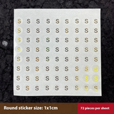 Press-On Nails Instruction Card  transparent pvc self-adhesive waterproof clothing size sticker round label