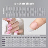 Nail Tips press on nails pads, matte 240 pieces, full stickers, transparent oval trapezoidal non-marking, no-grinding patches, nail pads