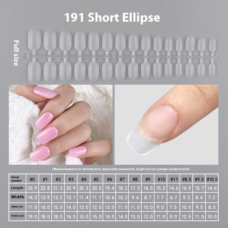 Nail Tips press on nails pads, matte 240 pieces, full stickers, transparent oval trapezoidal non-marking, no-grinding patches, nail pads