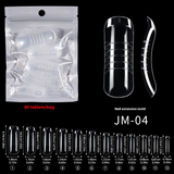 Nail Tips nail mold crystal without paper holder, rapid phototherapy, 60 nail extension tablets, bagged with graduated nail film, wholesale