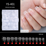 Nail Tips Transparent semi-matte nail art, special nail piece for press on nails piece, no trace 240 pieces, broken piece box, full sticker, matte fake nail.