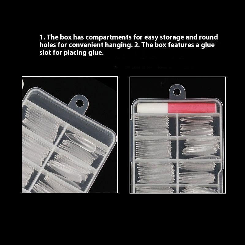 Nail Tips Wear the full number of nail pads, no carving and matte, all pasted without traces 120 pcs, patch manicure, transparent trapezoidal fake nails