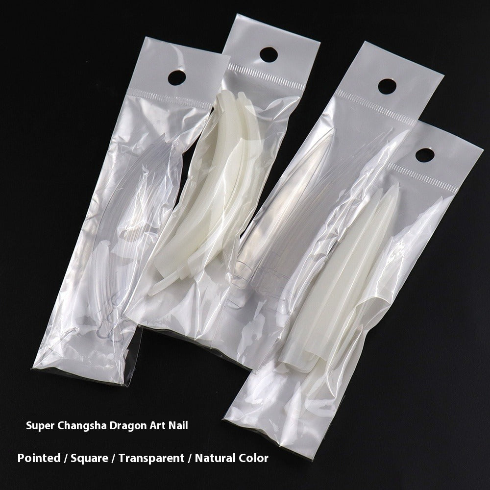 Nail Tips lengthening salon art nail pads 12 pcs bagged pointed  performance manicure super long fake nail pads