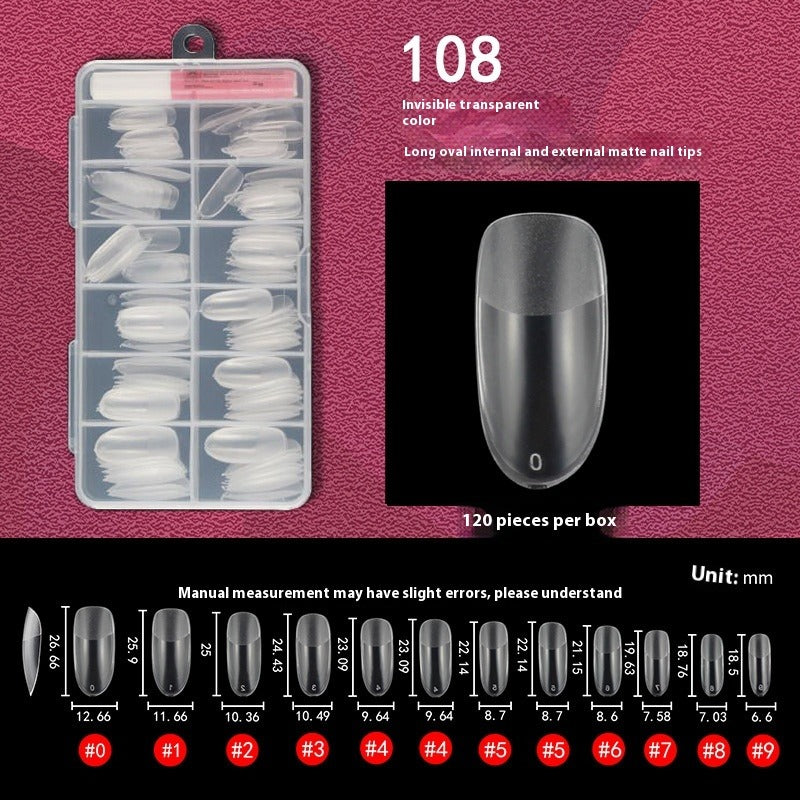 Nail Tips Wear the full number of nail pads, no carving and matte, all pasted without traces 120 pcs, patch manicure, transparent trapezoidal fake nails