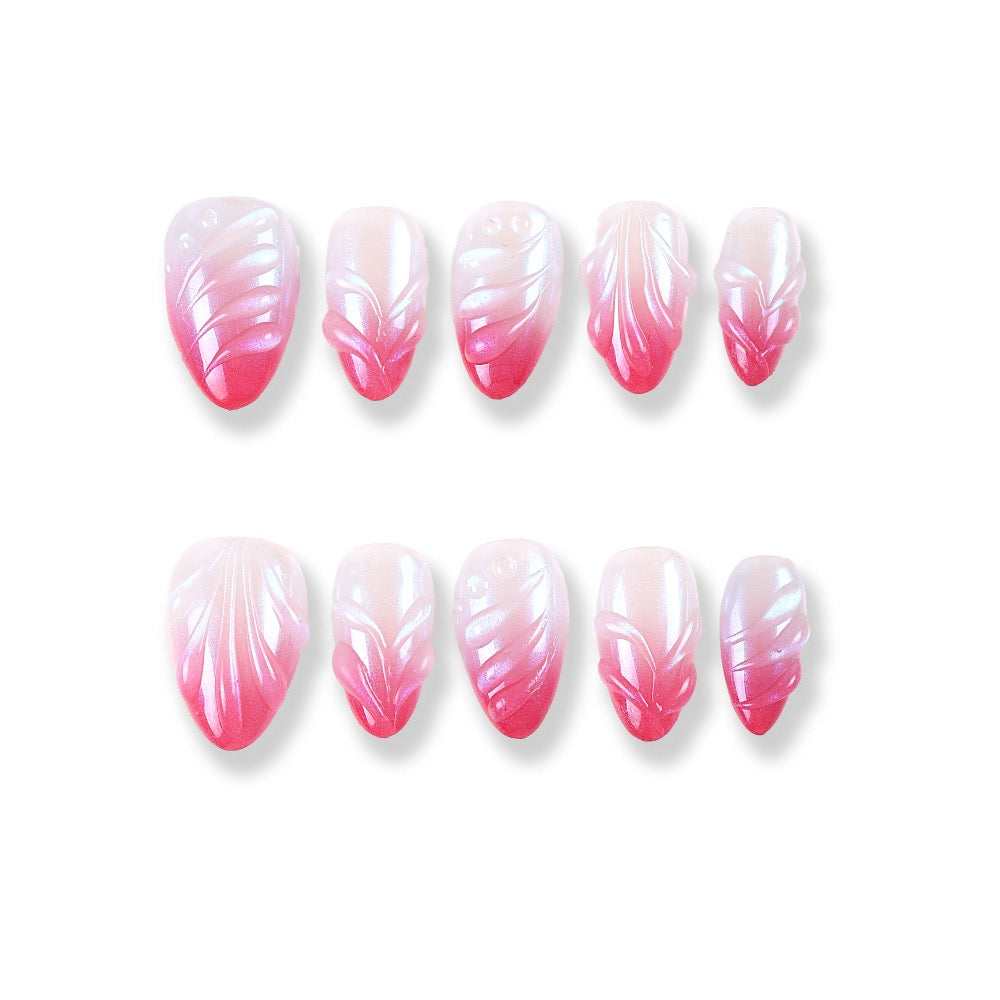 365Nails Pearl Shell Pink Ombre Press-On Nails