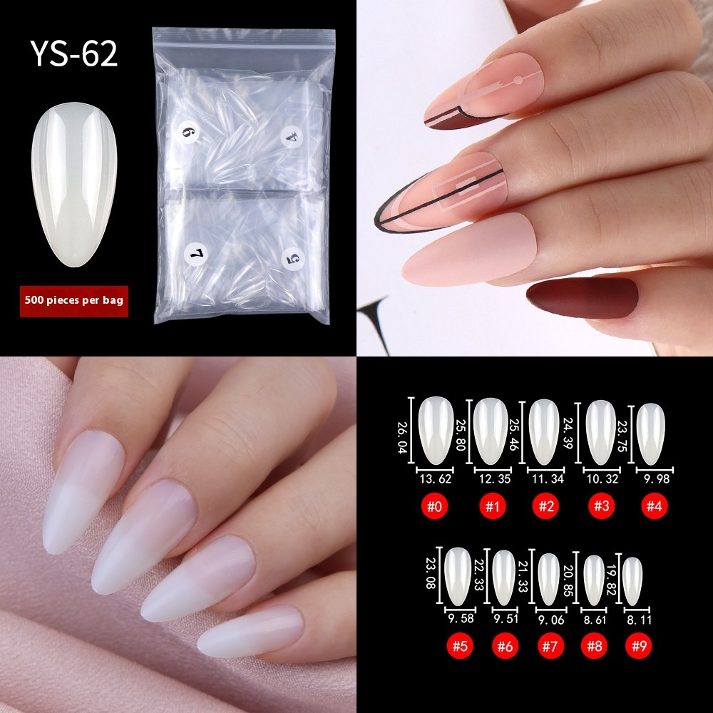 Nail Tips New French press on nails piece, half sticker full sticker fake nail nail patch extended press on nails piece