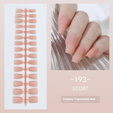 Nail Tips New nude matte, no-carving press on nails pads 240 pieces, boxed solid color seamless fake nail press on nails pads