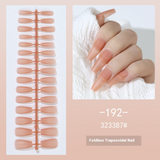 Nail Tips New nude matte, no-carving press on nails pads 240 pieces, boxed solid color seamless fake nail press on nails pads