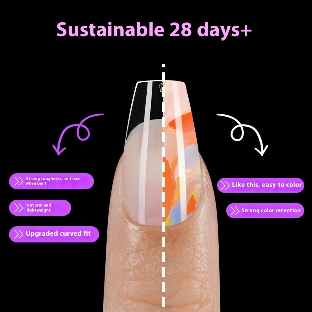 Nail Tips Nail pads for nail salons, transparent trapezoidal nail pads, ultra-thin and seamless nails 240 boxed nail pads