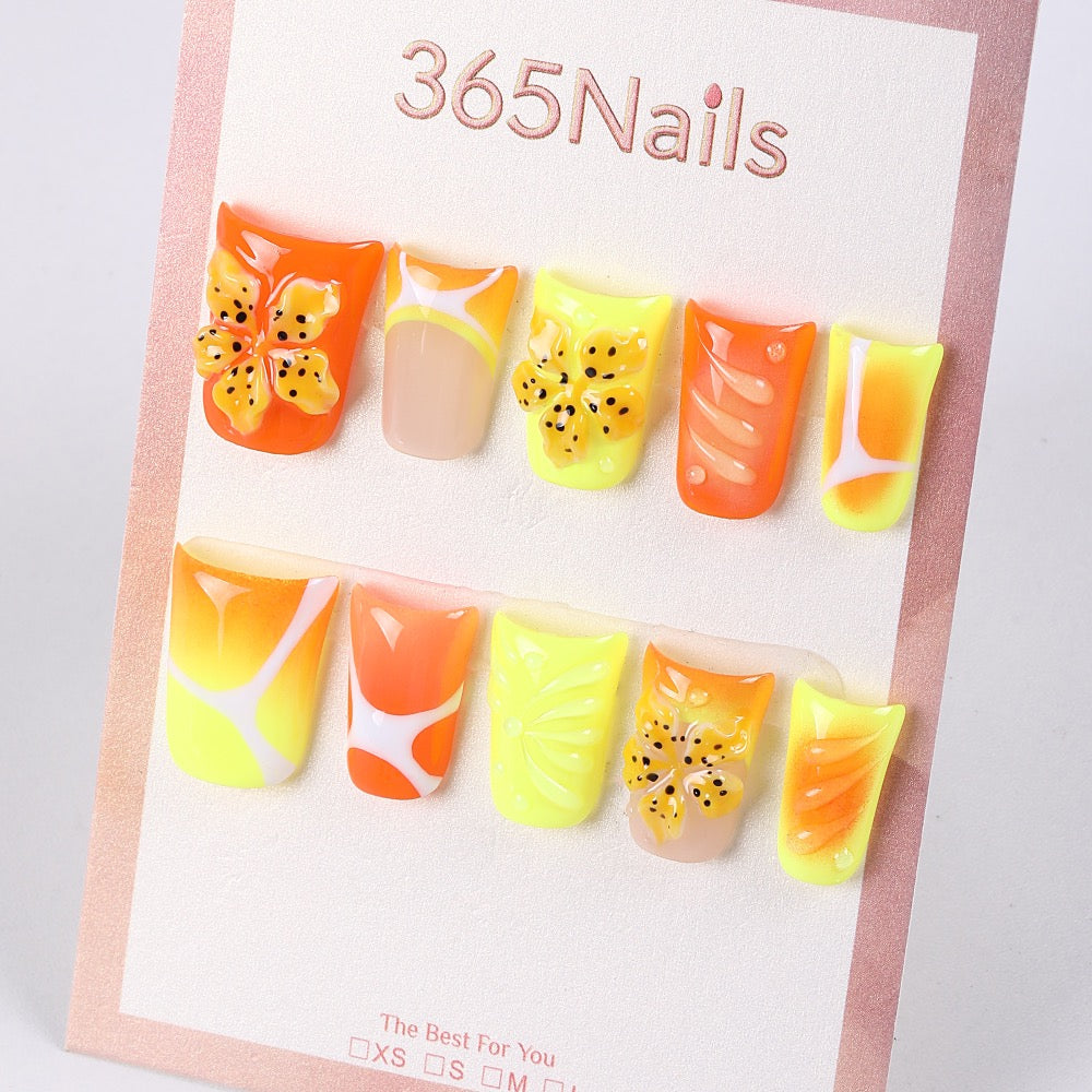 365Nails Citrus Bloom Pop Press-On Nails