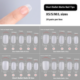 Nail Tips Special nail pads for press on nails, 200 pcs without engraving and grinding, standard size sub-size patch, fake nail manicure.