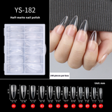 Nail Tips Transparent semi-matte nail art, special nail piece for press on nails piece, no trace 240 pieces, broken piece box, full sticker, matte fake nail.