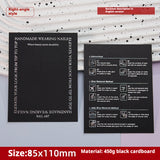 Press-On Nails Instruction Card Black cardboard light luxury y2k wind (MOQ:50 pieces)