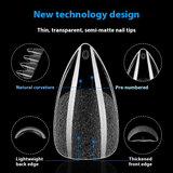 Nail Tips new non-marking semi-matte coarse sand almond short almond nail piece manicure fake nail extension nail piece 120 pieces