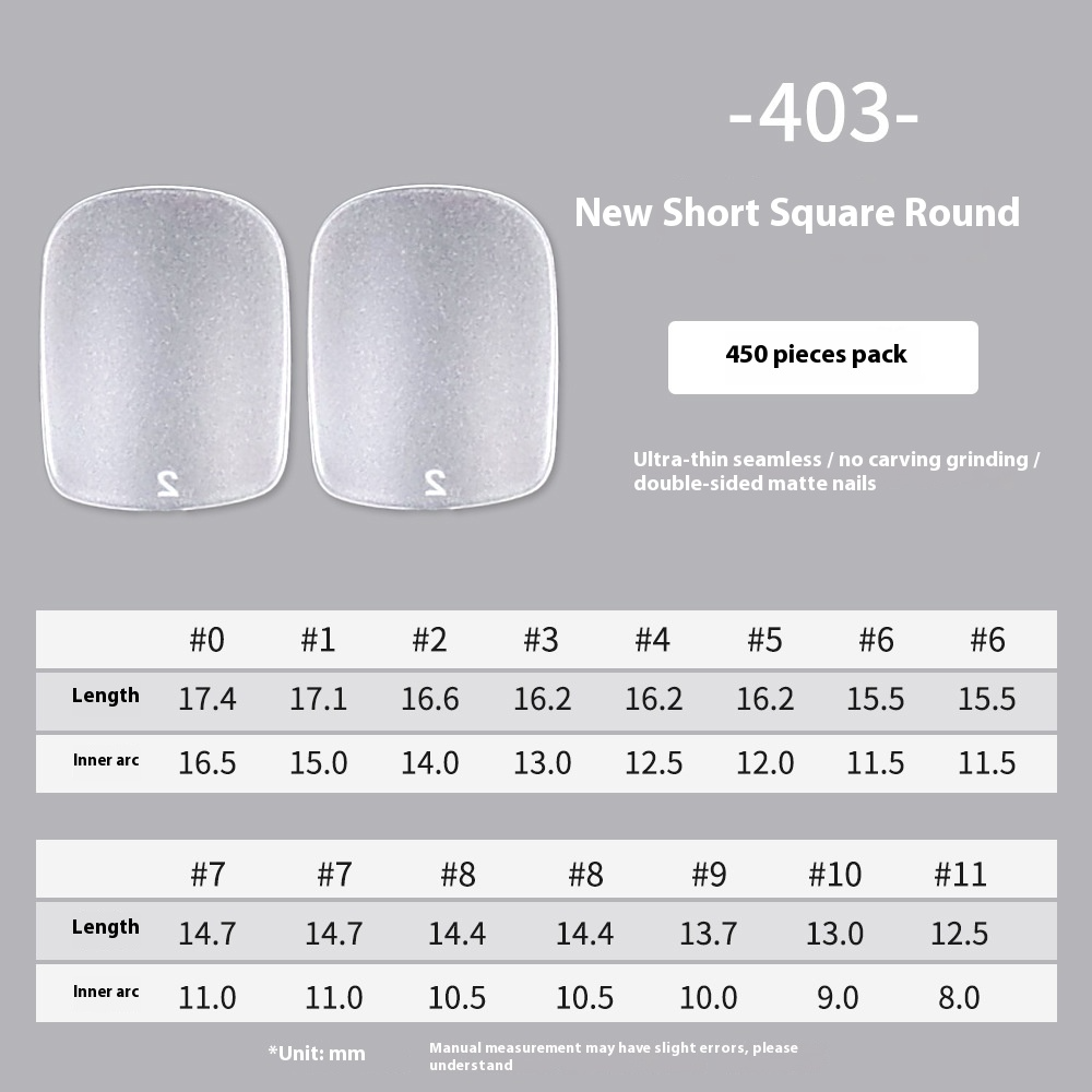 Nail Tips Amazon popular press on nails matte 450 almonds free of engraving ultra-thin and seamless patch manicure fake nails