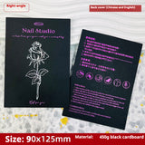 Press-On Nails Instruction Card Black cardboard light luxury y2k wind (MOQ:50 pieces)