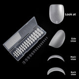 Puntas de uñas 300 piezas de arte de uñas, uñas postizas transparentes mate en caja, pieza de uña|365nails