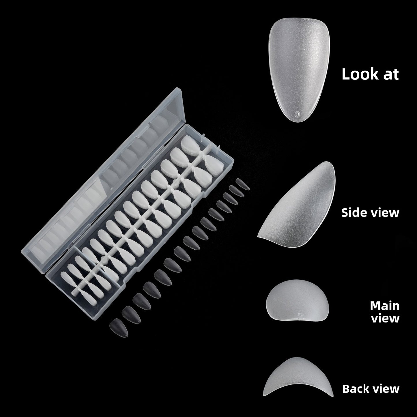 Nail Tips 300 pieces of nail art, boxed matte transparent press on nails, nail piece|365nails