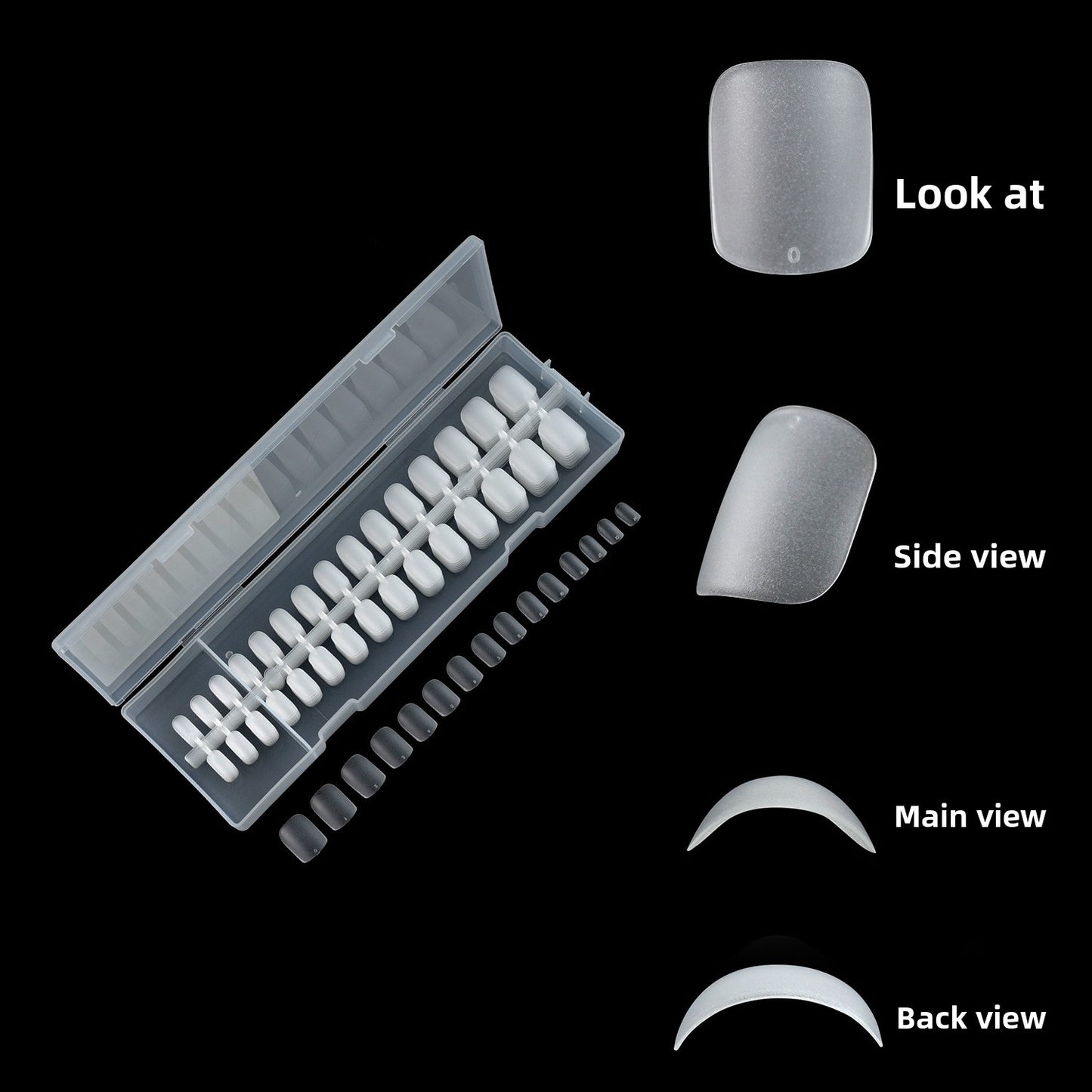 Nail Tips 300 pieces of nail art, boxed matte transparent press on nails, nail piece|365nails