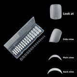 Puntas de uñas 300 piezas de arte de uñas, uñas postizas transparentes mate en caja, pieza de uña|365nails