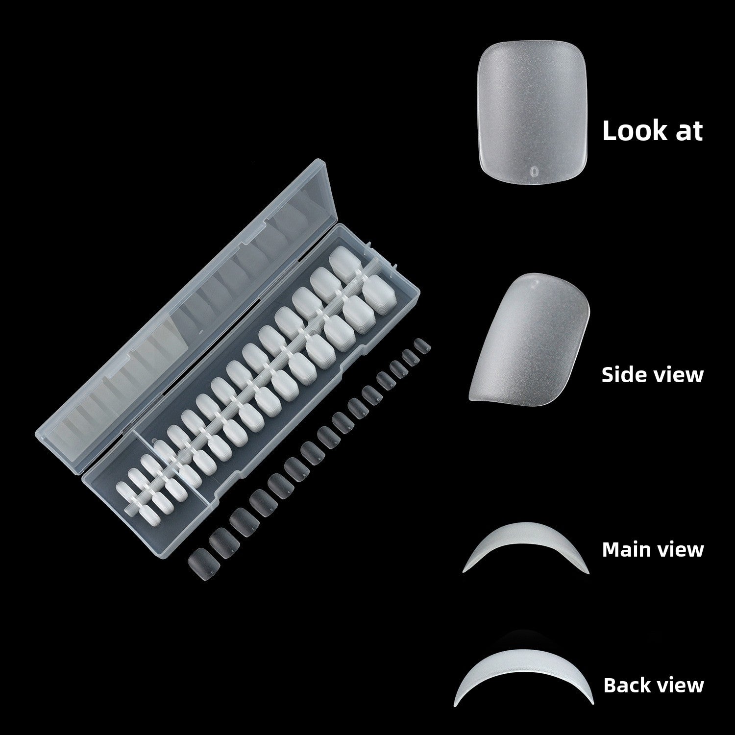 Puntas de uñas 300 piezas de arte de uñas, uñas postizas transparentes mate en caja, pieza de uña|365nails