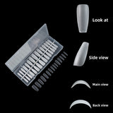 Puntas de uñas 300 piezas de arte de uñas, uñas postizas transparentes mate en caja, pieza de uña|365nails