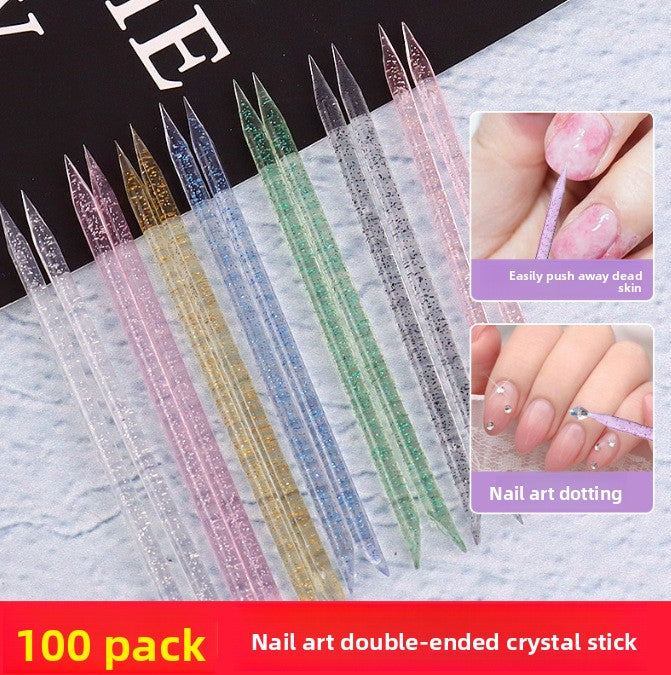 New nail art tool point drilling glue stick crystal rod nail art stick double head push dead skin beauty tool
