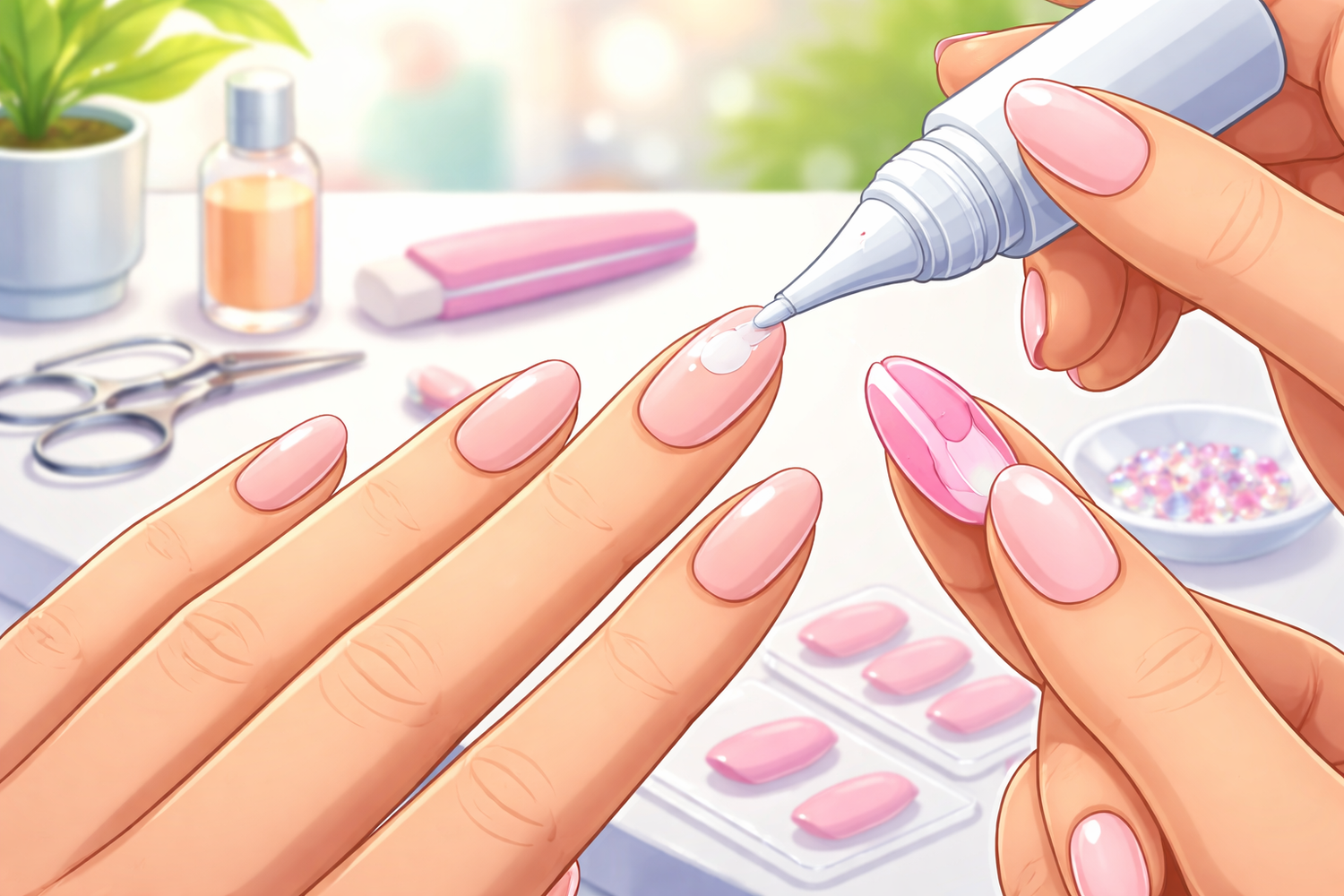 New Title: Sticky Tabs or Nail Glue? Help Your Clients Choose Their "Commitment Level" press-on nail guide from 365nails