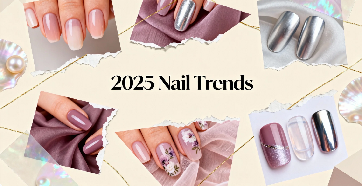 2025 Nail Trends in the US and Europe: From Milky Nudes to Chrome press-on nail guide from 365nails