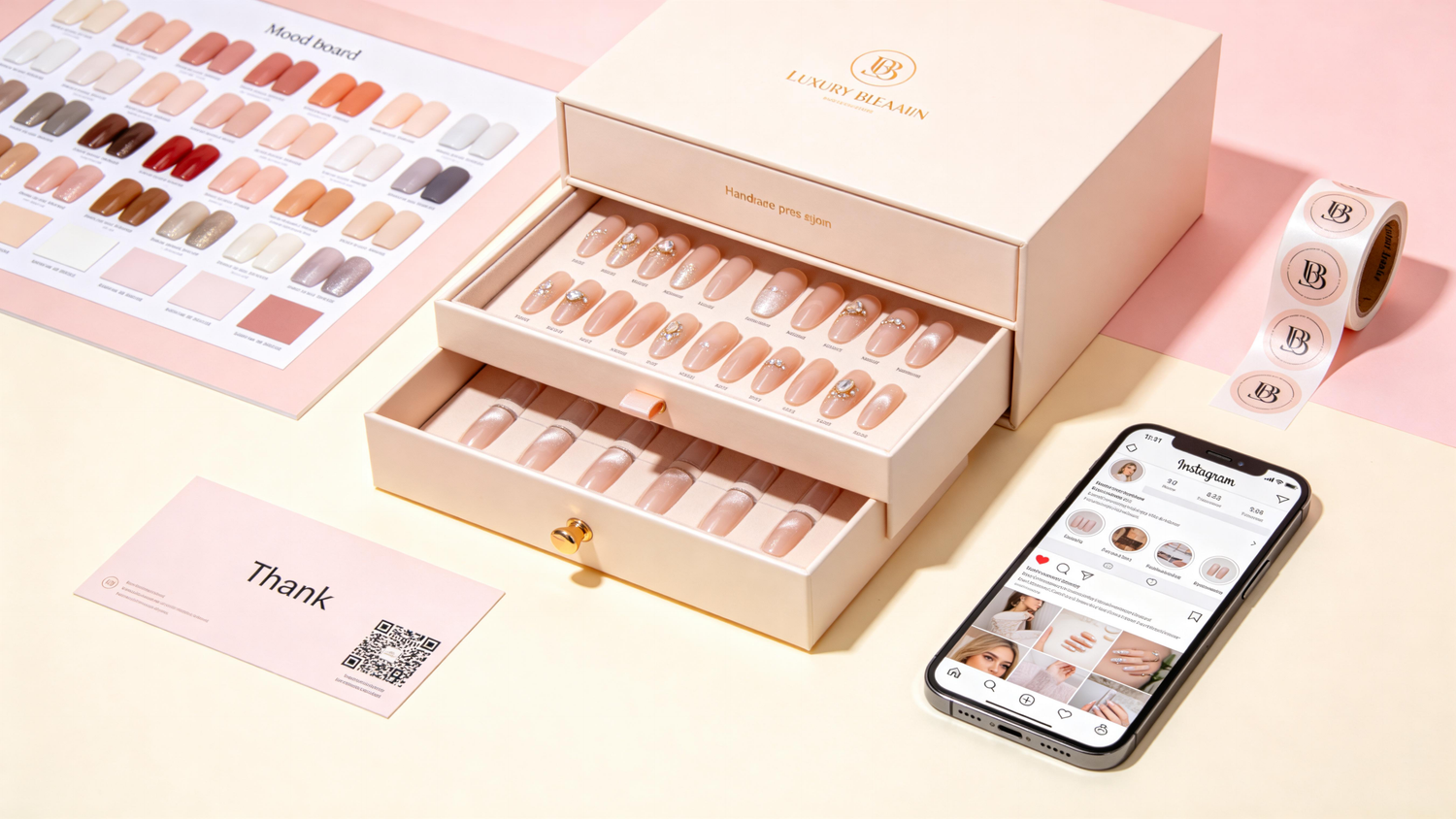 Launch Your Brand for Less: The All-in-One Custom Packaging & Content Solution (Starting at Just 100 Units!) press-on nail guide from 365nails