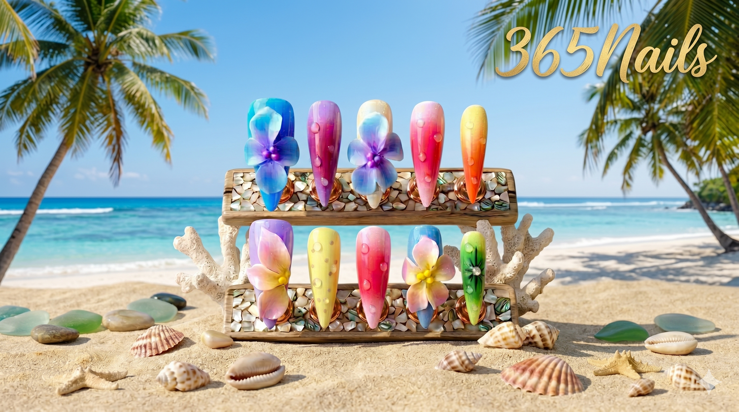 🌺 365Nails Midsummer Paradise: Let Island Vibes Bloom at Your Fingertips press-on nail guide from 365nails