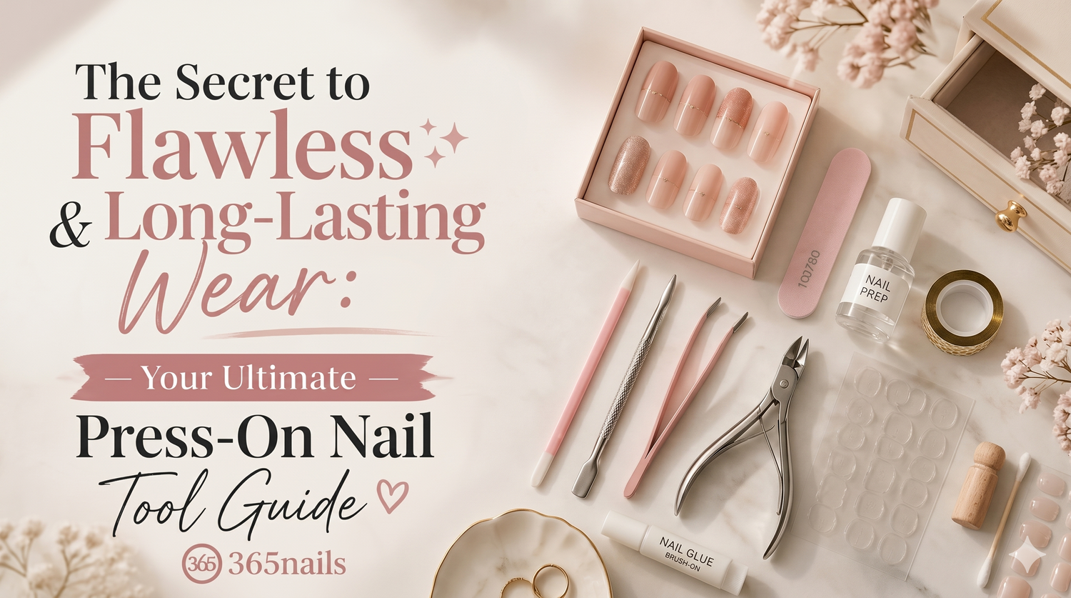 Press-On Nail Tools: Salon & Seller Guide for Flawless, Long-Lasting Wear press-on nail guide from 365nails