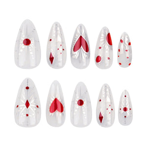 hot-selling press-on nails art tablets, red love Xingmanicure tablets, wholesale press on nails｜365nails
