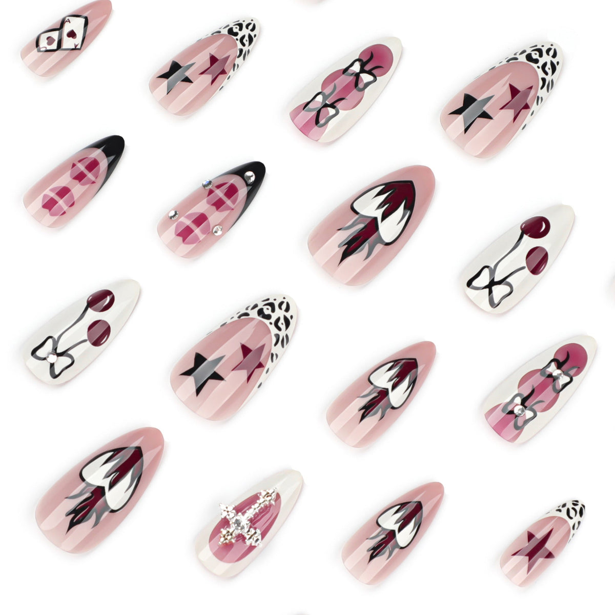 Sweet and cool short almond nail manicure, wearing nail, hot-selling wearable finished product wholesale 365nails – Image 3