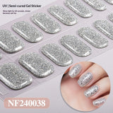 Semi-Cured Gel Nail Strips Pure Glitter Ultra Sparkle Glossy Design (MOQ=3)